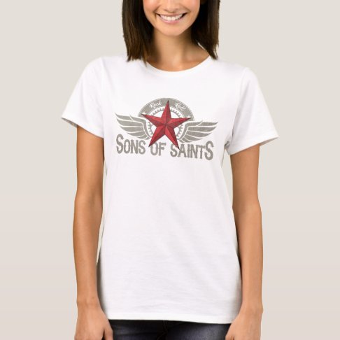 Sons of Saints logo lady's tee